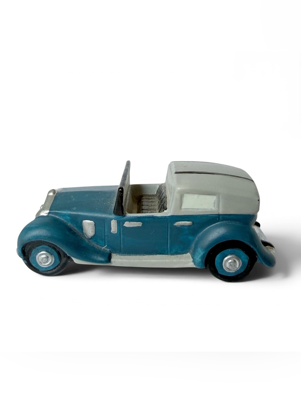 Department 56 Heritage Village Blue Car Vehicle Porcelain Figurine